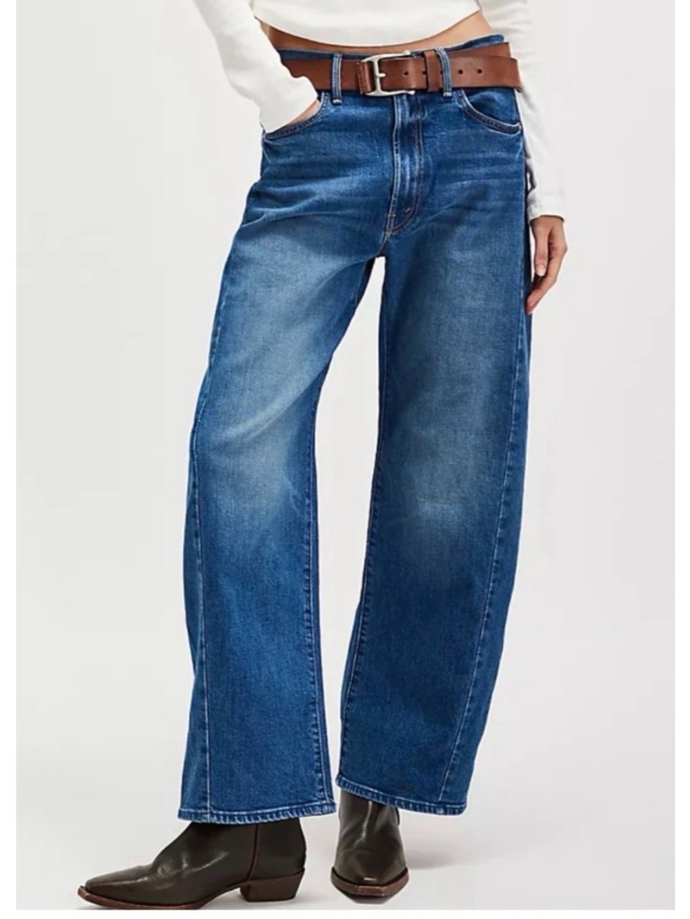 MOTHER SUPERIOR Jeans Lil’ Mother Lil’ Full Pipe Flood Blue Size 27 - Picture 13 of 13